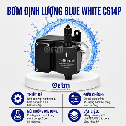 BƠM ĐỊNH LƯỢNG BLUE WHITE C614P